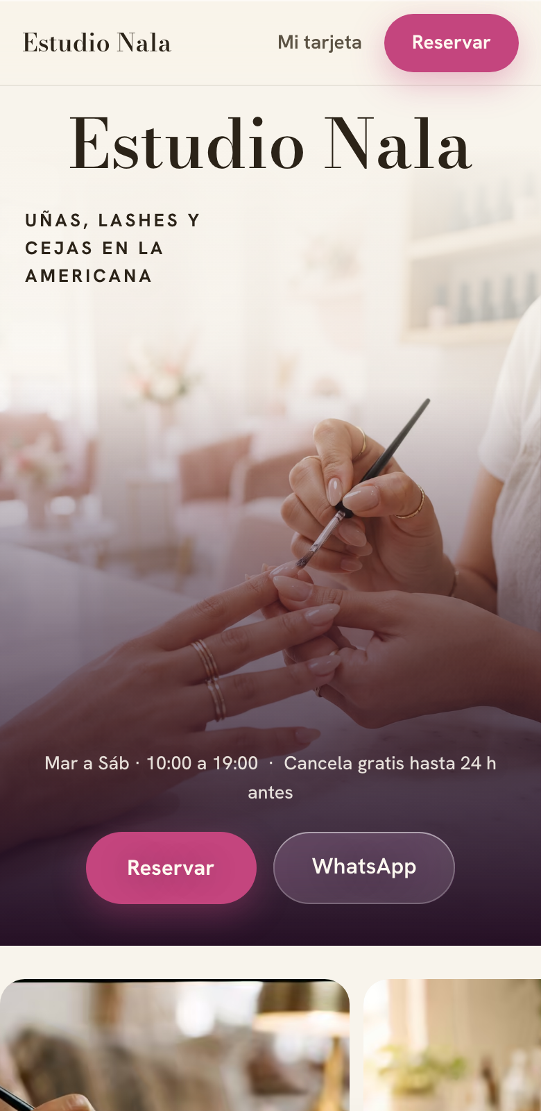 Nails · Your client sees your brand, not ours